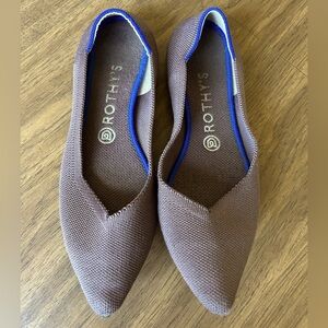 Rothy’s The Point in Pebble Grey women’s size 9